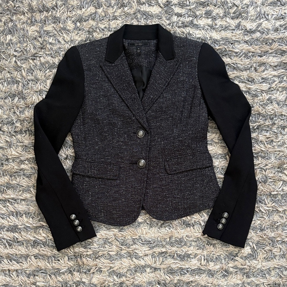 NWOT! Jessica Simpson Women's Black and Gray Blazer, Size 0